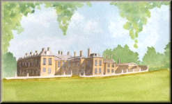 A watercolour painting of Althorp House, Northampton