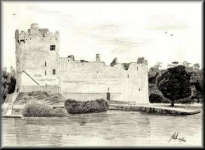 A Pencil drawing of Ross Castle