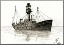 A Pencil drawing of the SPURN Lightship