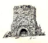 A Pen drawing of an old Lime Kiln
