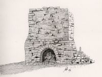A pen drawing of an old Lime Kiln