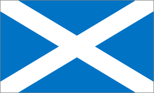 The flag of St.Andrew, patron saint of Scotland